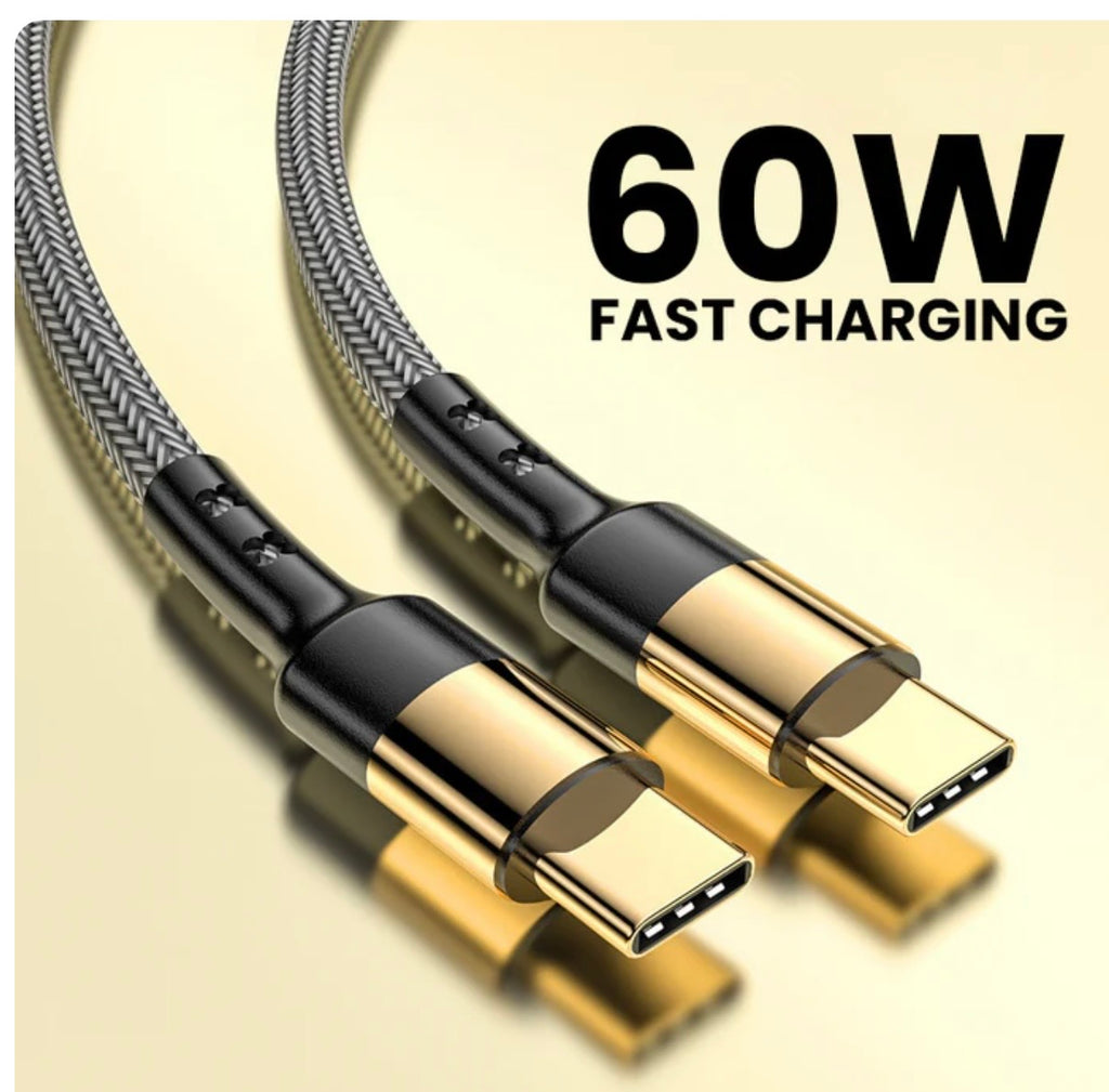 60W Fast Charging USB-C Cable (1.2M & 2M)