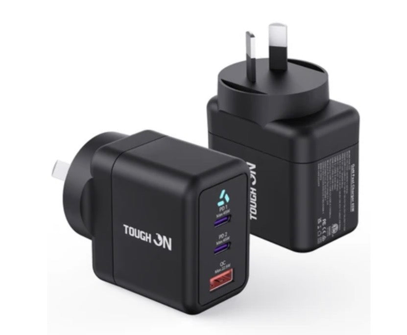 Tough On 45W 3 Port PD & QC 3.0 Fast Wall Charger