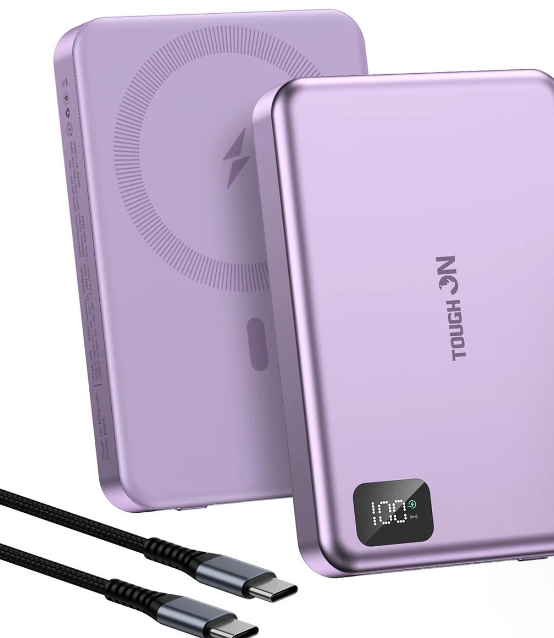 2 Pack Tough On 10000mAh Magnetic Power Bank